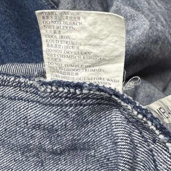 Vintage Lapagayo Holland Women's M Denim Jacket Full Zip Embroidered 90's - Picture 10 of 10